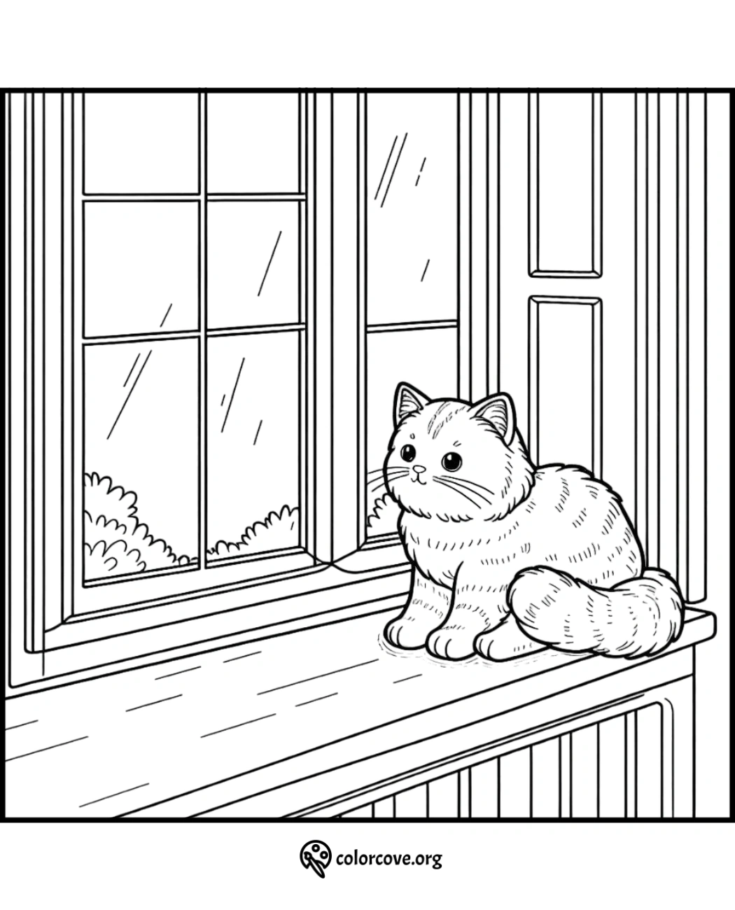 a cat sitting on a window sill