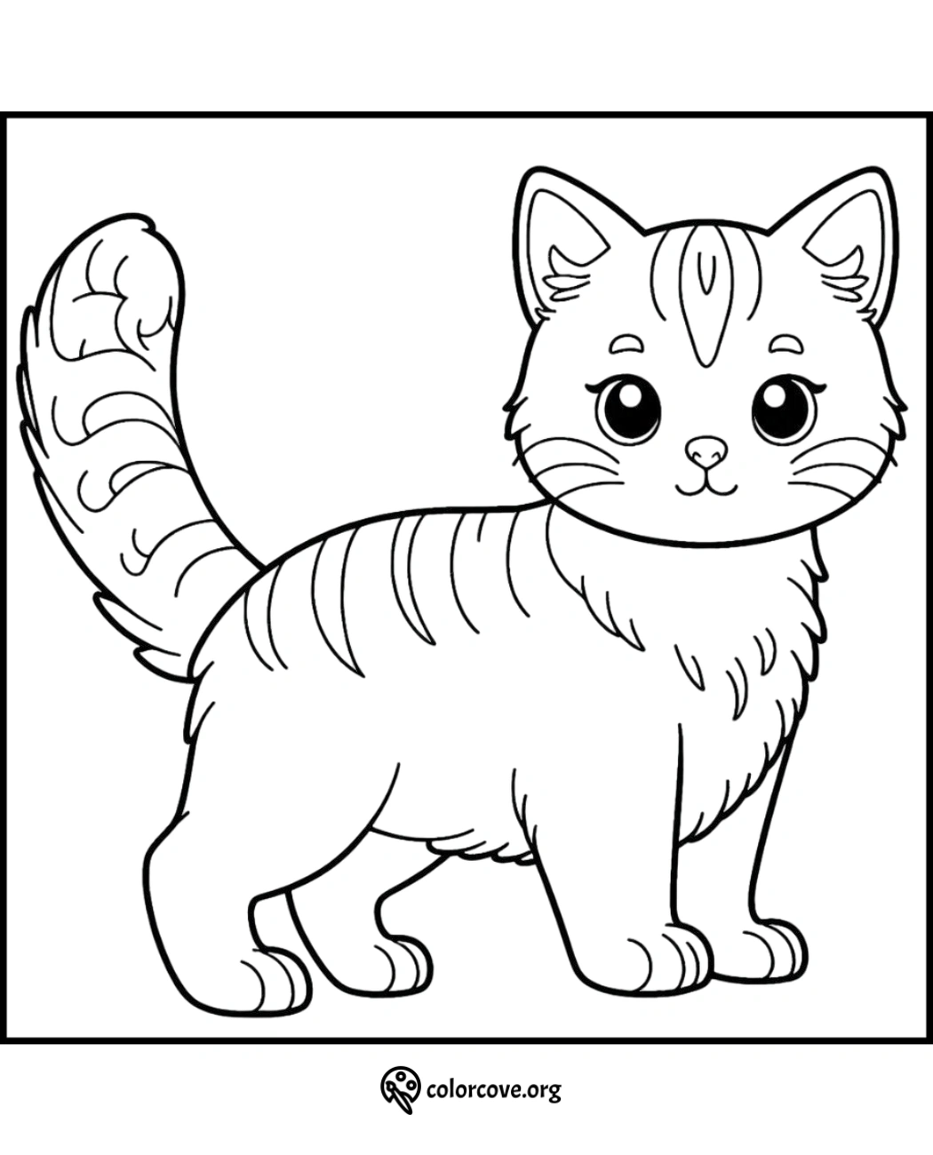 a cartoon of a cat