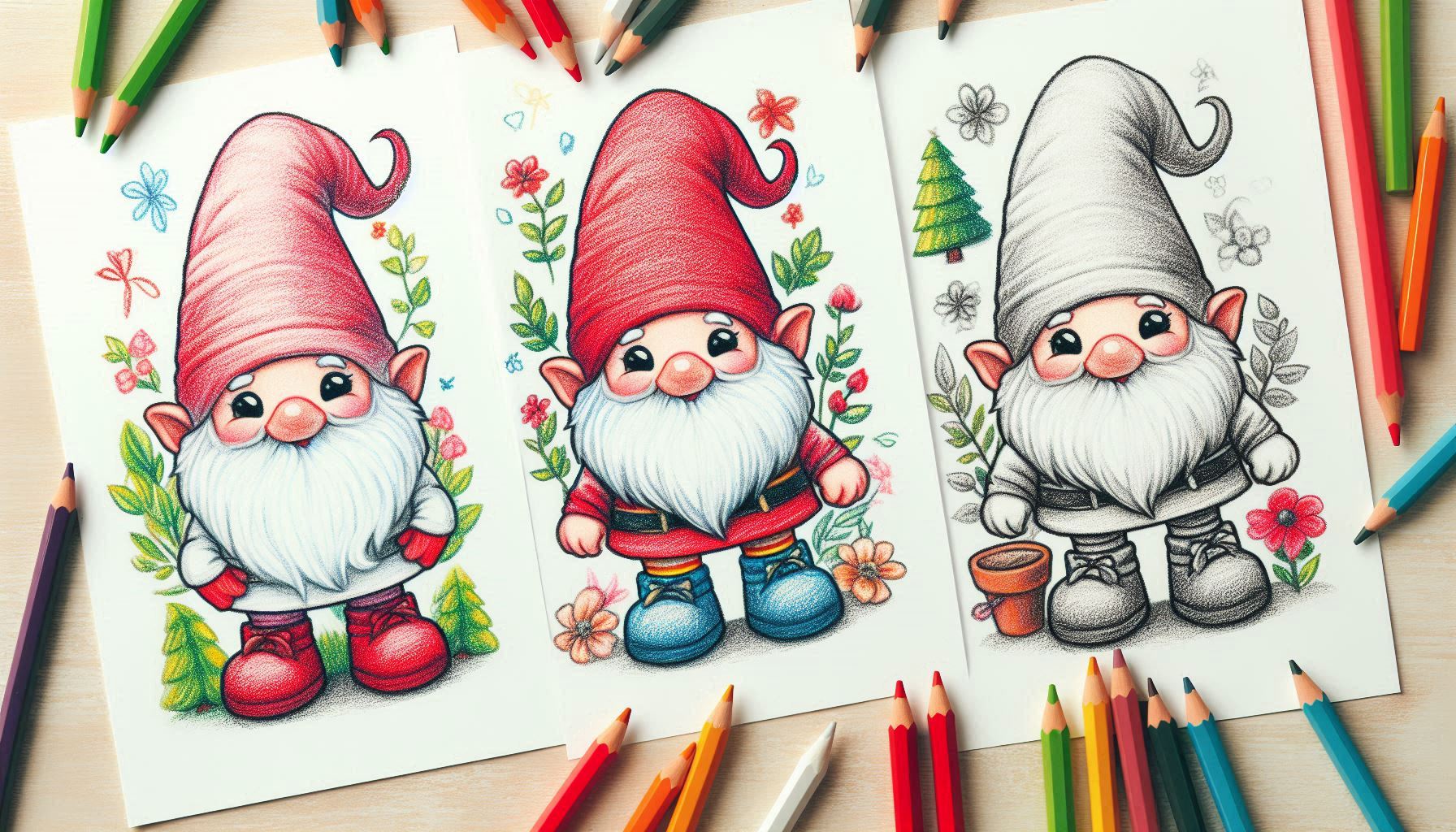 25 Free Gnome Coloring Pages