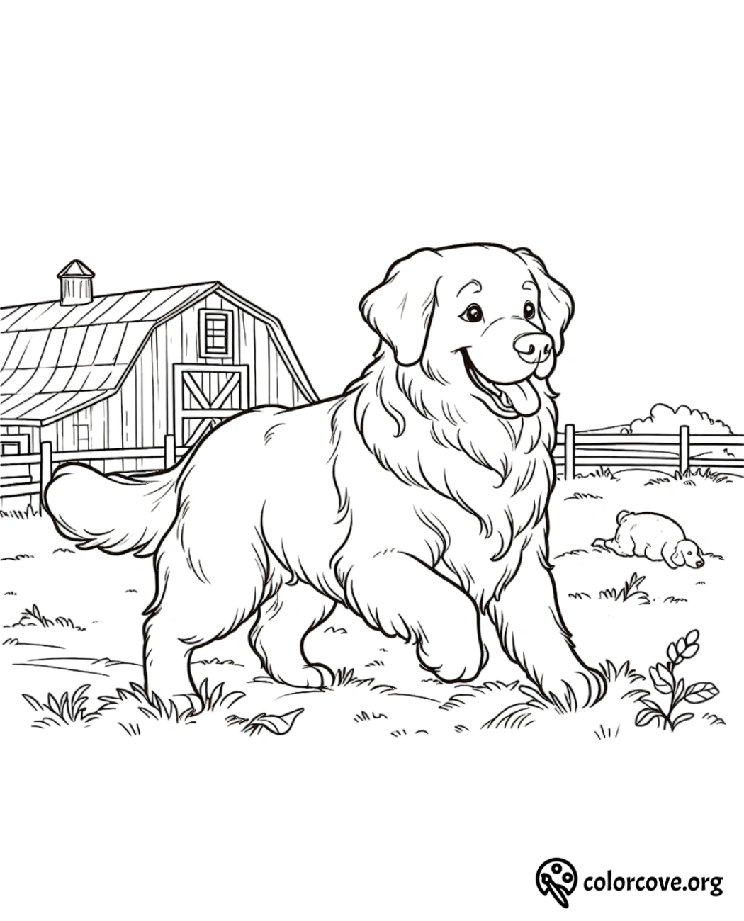 24 Free Golden Retriever Coloring Pages