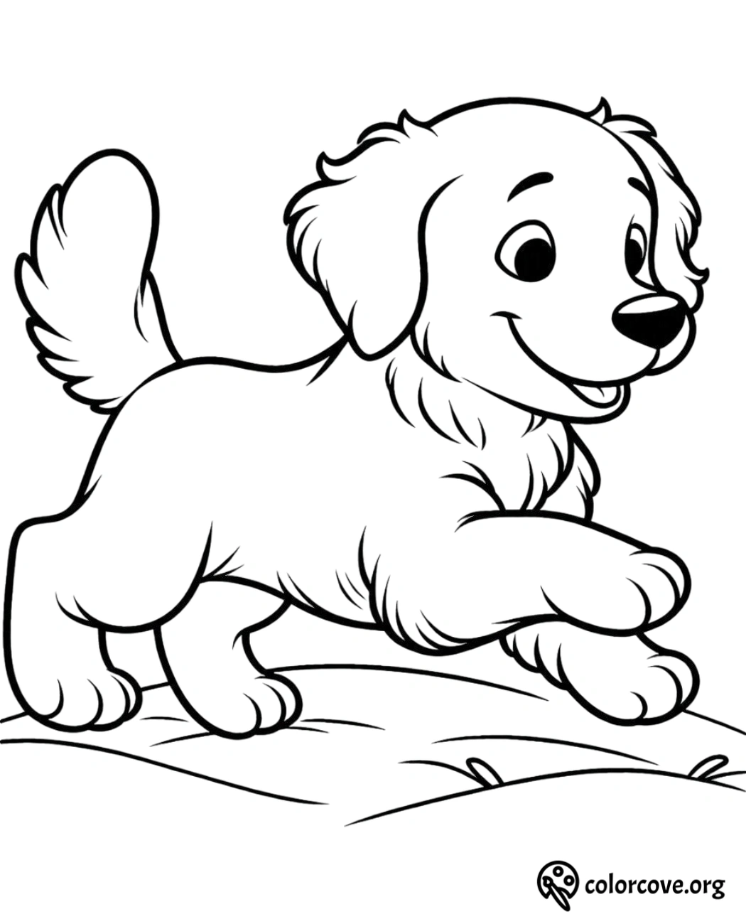 a cartoon of a dog running