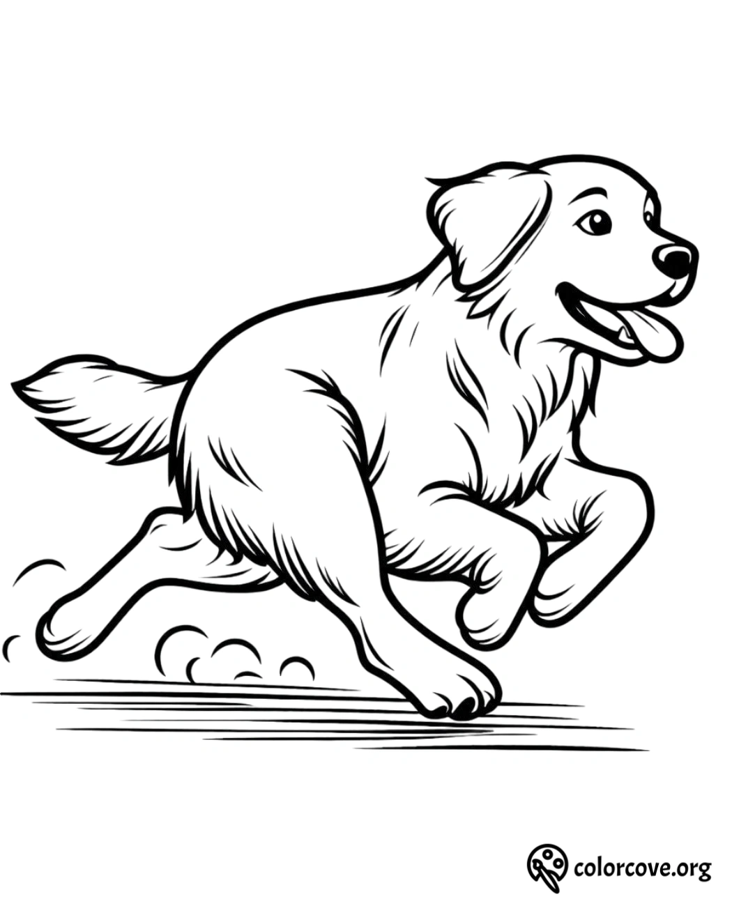 a cartoon of a dog running