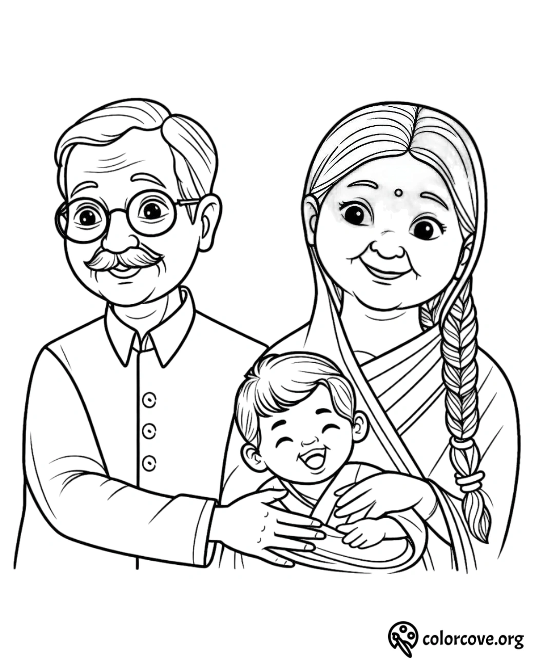 a cartoon of a family