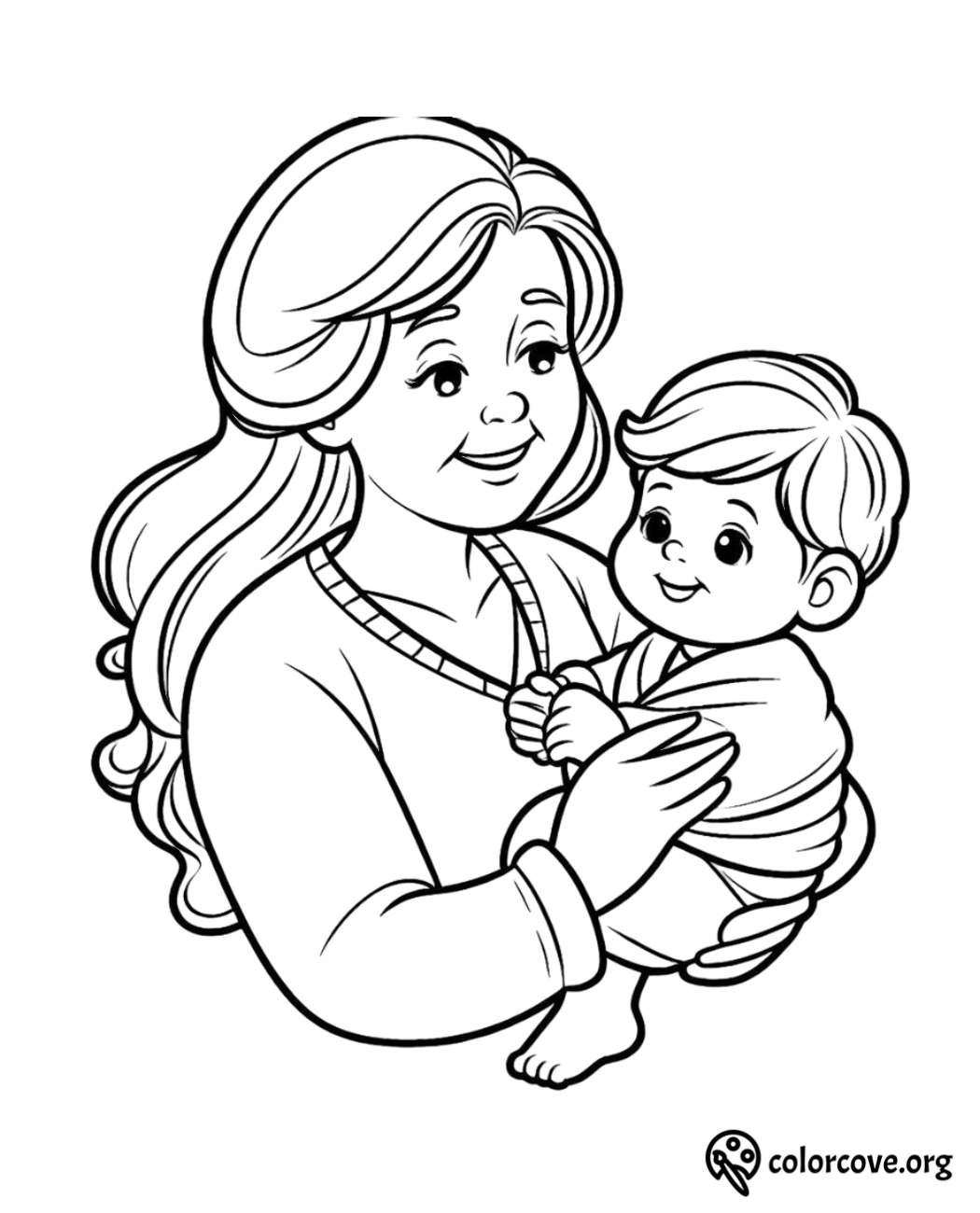 a woman holding a baby