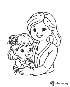 a woman holding a child