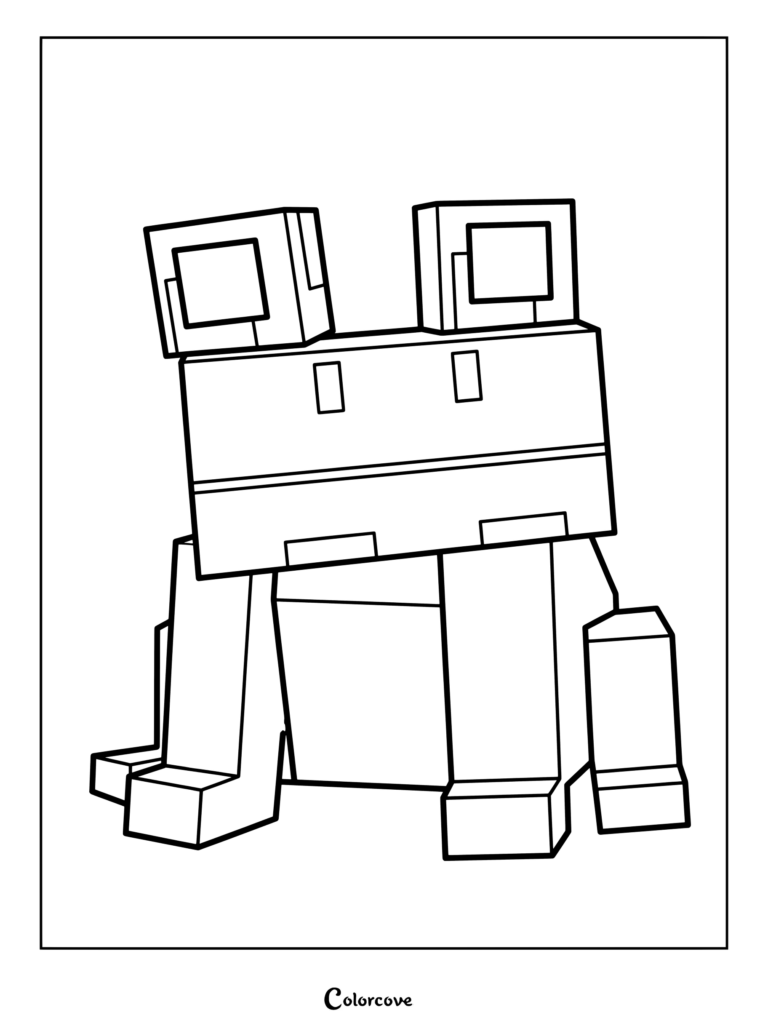Animal légendaire nommé Frog du jeu Roblox Grow a Garden, page de coloriage