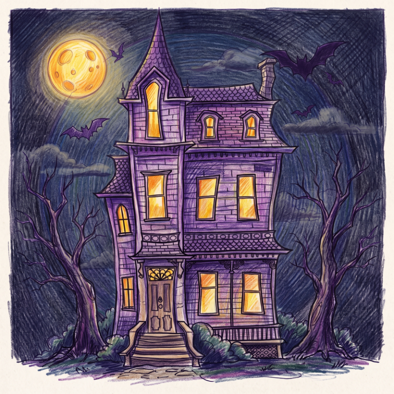 23 Haunted House Coloring Pages: Free Printables