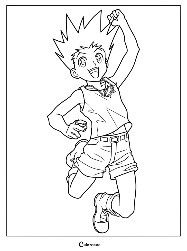 Coloriage de Gon Freecss de Hunter x Hunter