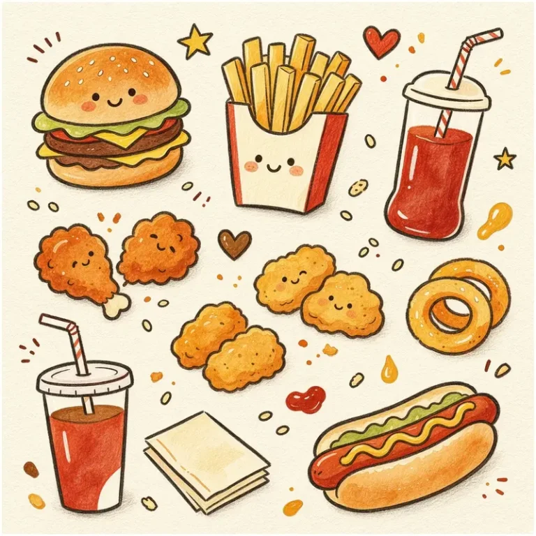 Dibujos de Comida Kawaii: 42 Páginas Gratis