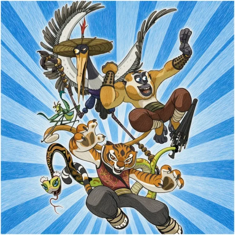 35 Kung Fu Panda Coloring Pages: Po & Shifu Fan Art