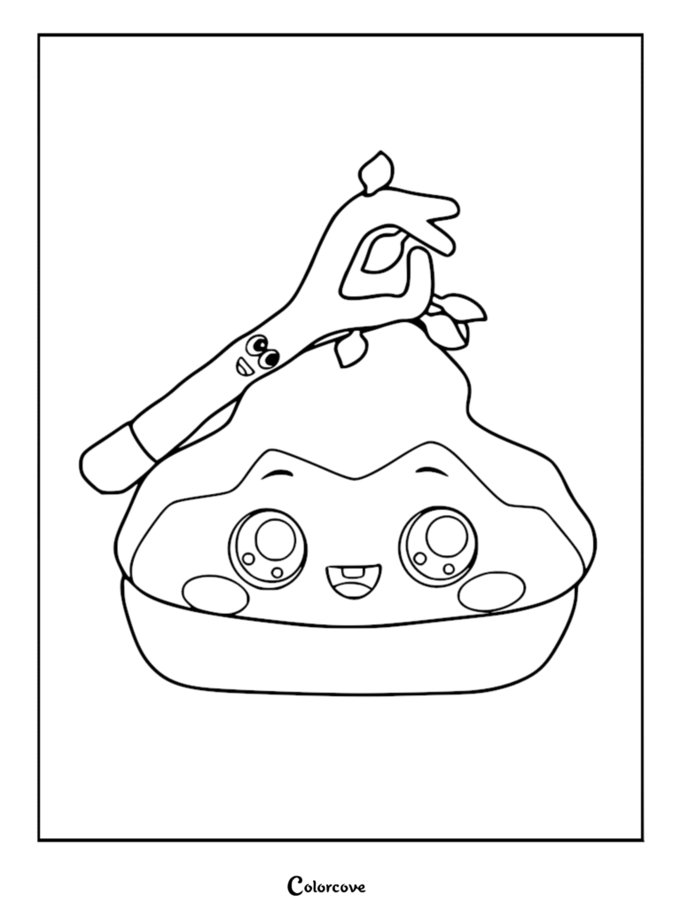 A printable coloring page featuring the LankyBox characters Baby Rocky and Sticky posing together.
