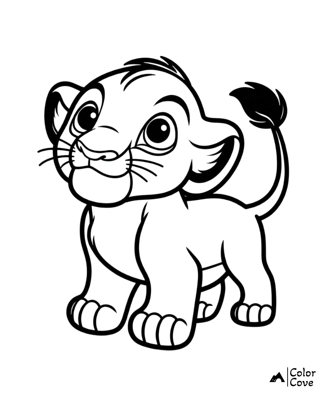 a cartoon of a lion