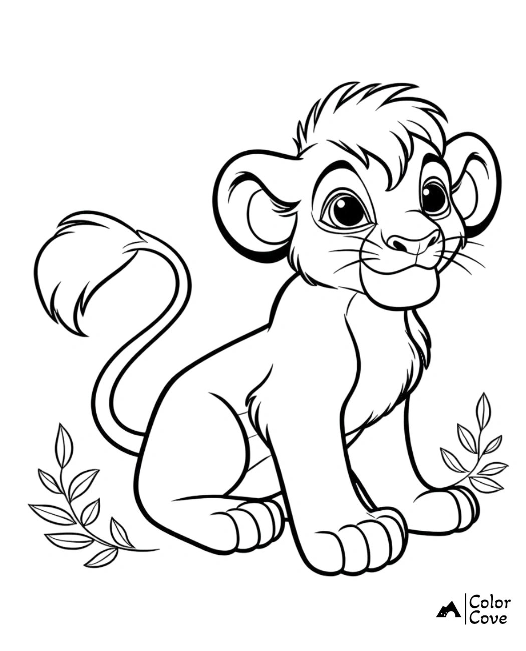 a cartoon of a lion