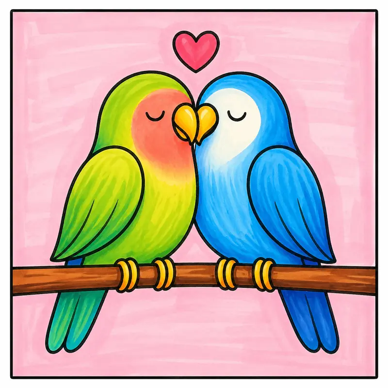 48 Lovebirds Coloring Pages for Kids & Adults (Free)