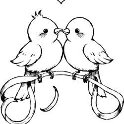 32 Free Lovebirds Coloring Pages