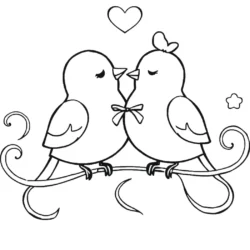 32 Free Lovebirds Coloring Pages