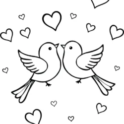 32 Free Lovebirds Coloring Pages