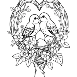 32 Free Lovebirds Coloring Pages