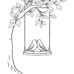 32 Free Lovebirds Coloring Pages