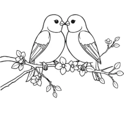 32 Free Lovebirds Coloring Pages