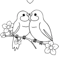 32 Free Lovebirds Coloring Pages