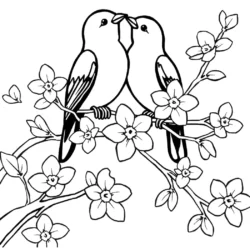 32 Free Lovebirds Coloring Pages