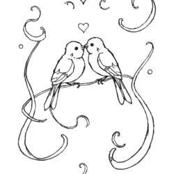 32 Free Lovebirds Coloring Pages