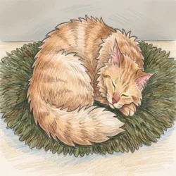 48 Majestic Maine Coon Coloring Pages: Free Printable Fun for All Ages A detailed illustration of a cute, fluffy Maine Coon kitten for kids and adults to print and color.
