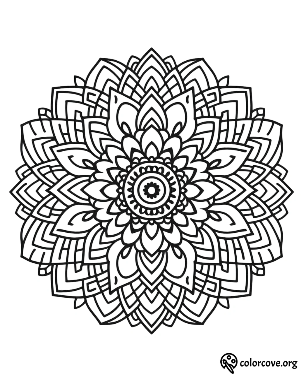 a black and white mandala