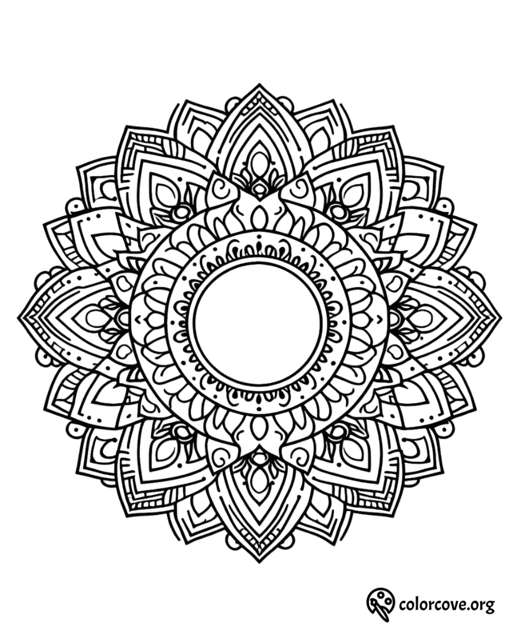 a black and white mandala