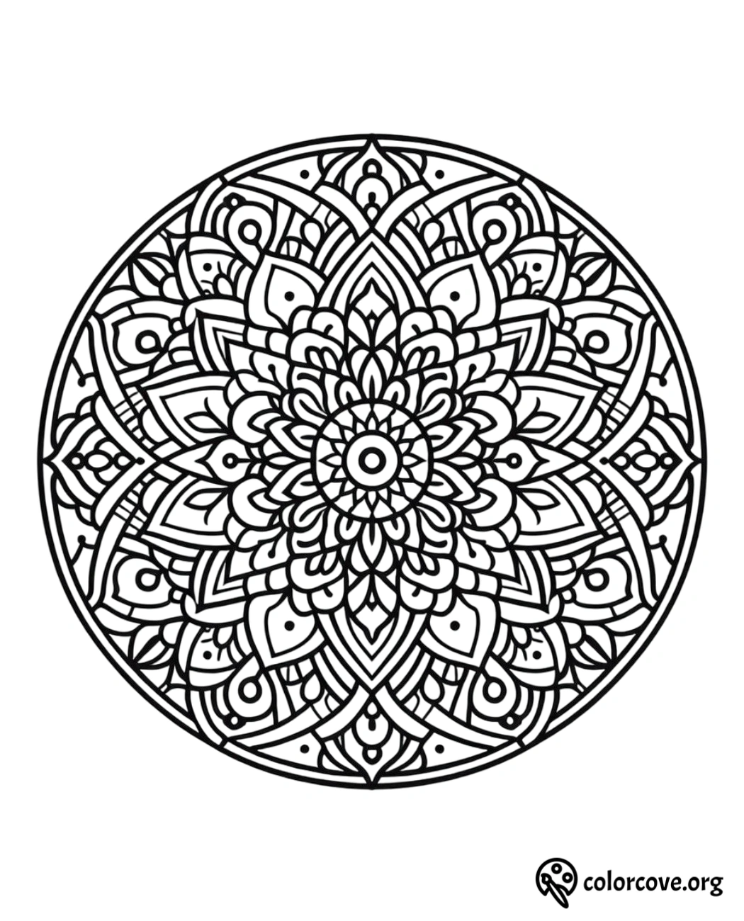 a black and white circular pattern