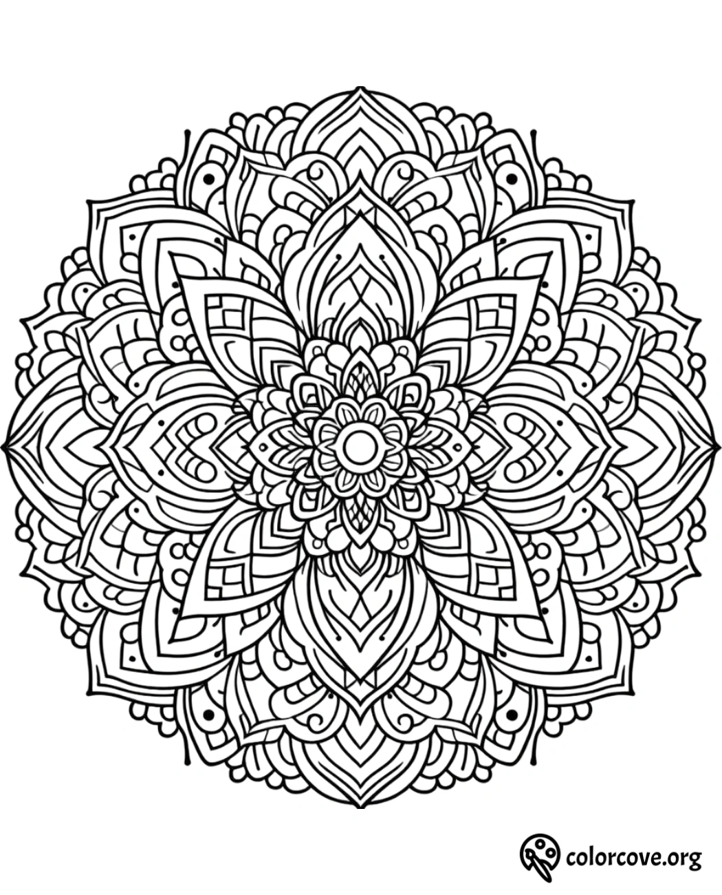 a black and white mandala