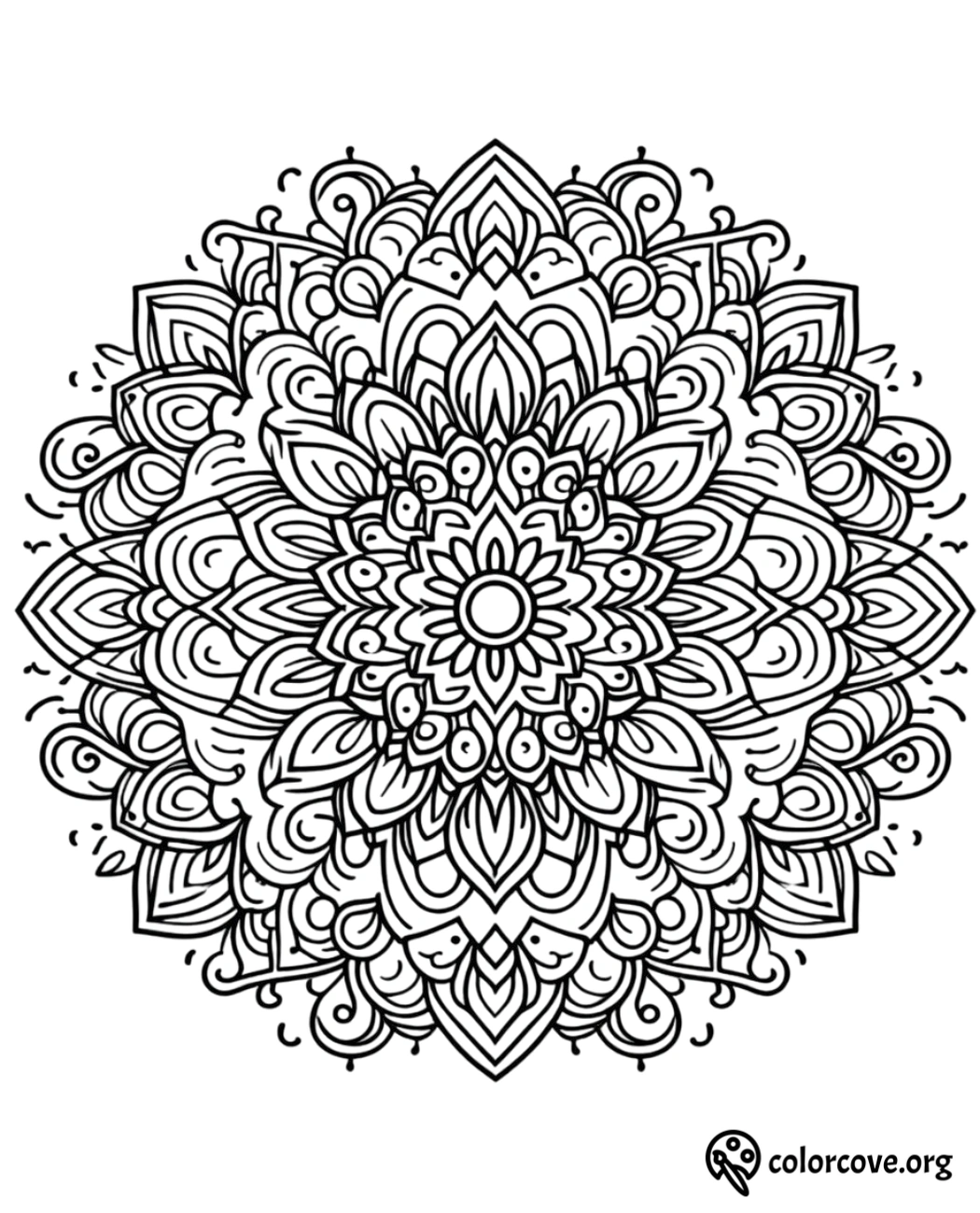 a black and white mandala