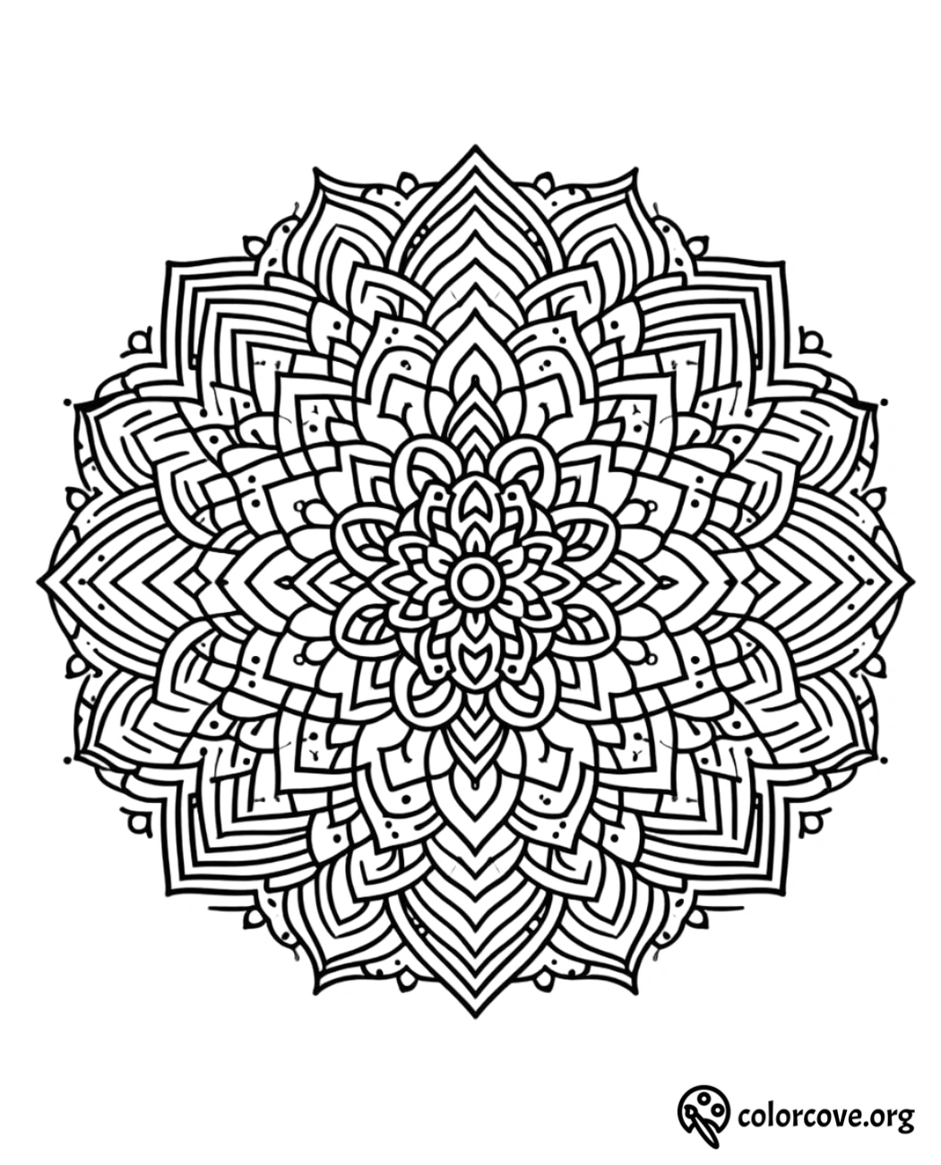 a black and white mandala