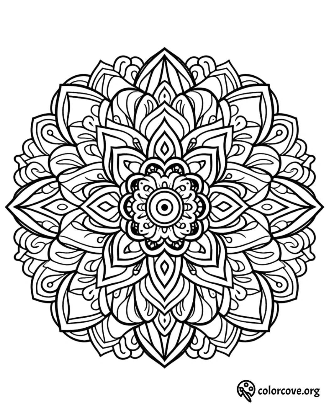 a black and white mandala