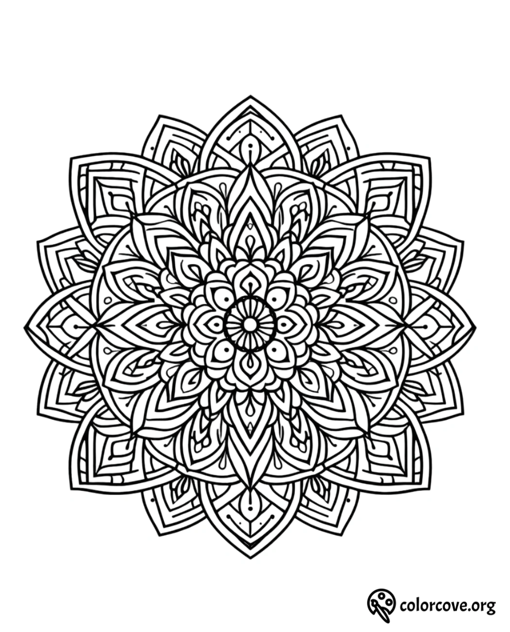 a black and white mandala