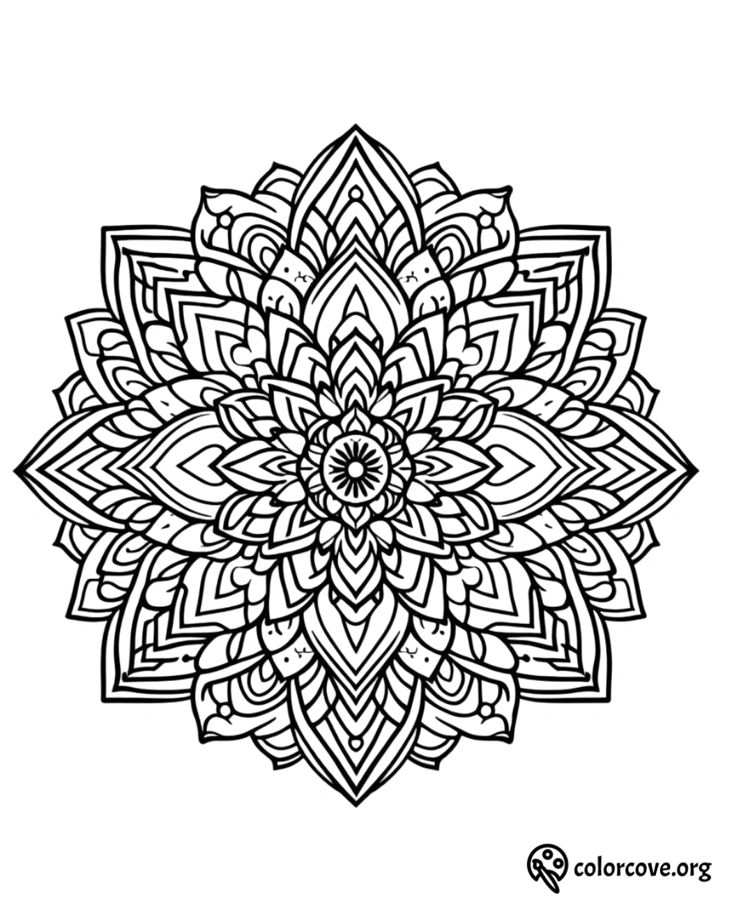 a black and white mandala