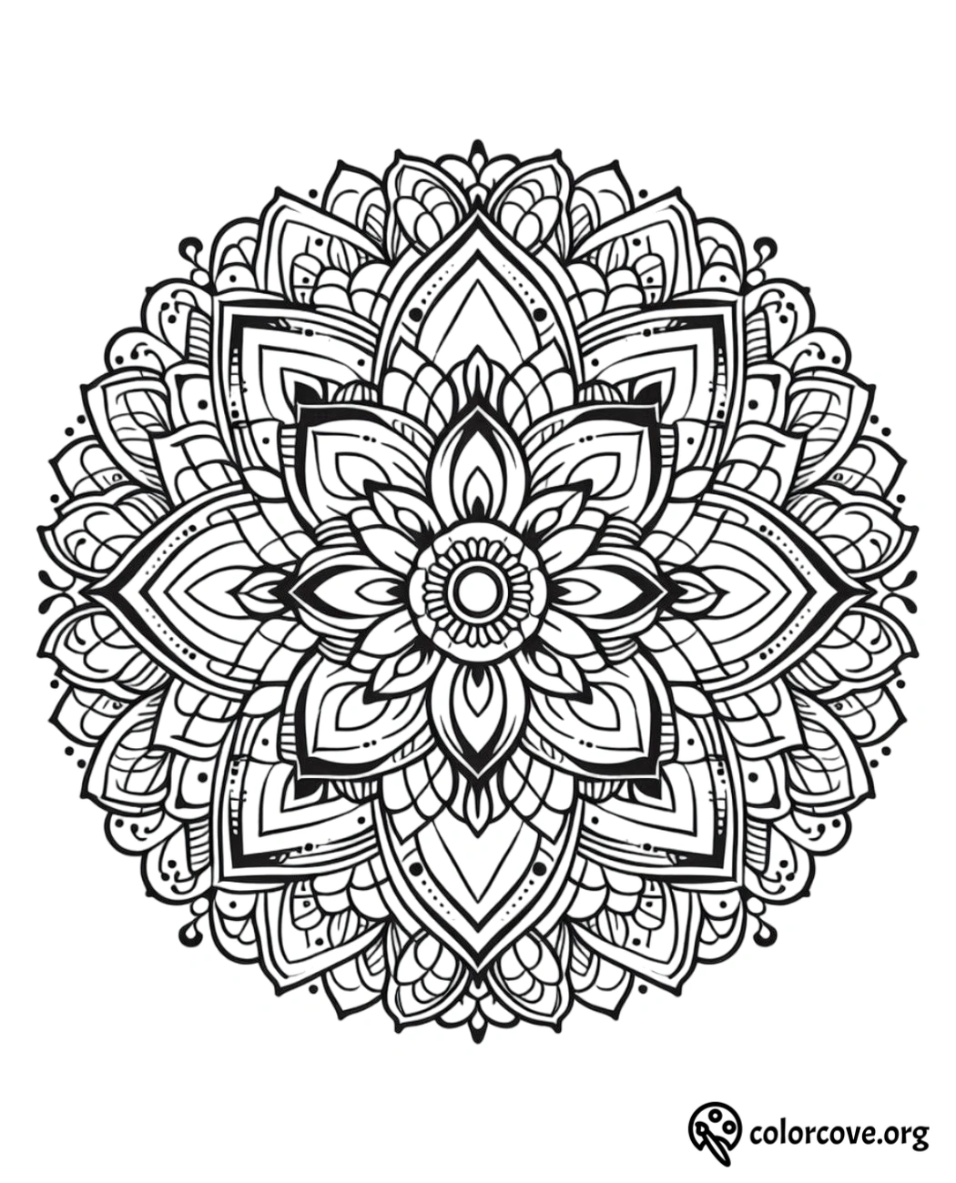 a black and white mandala