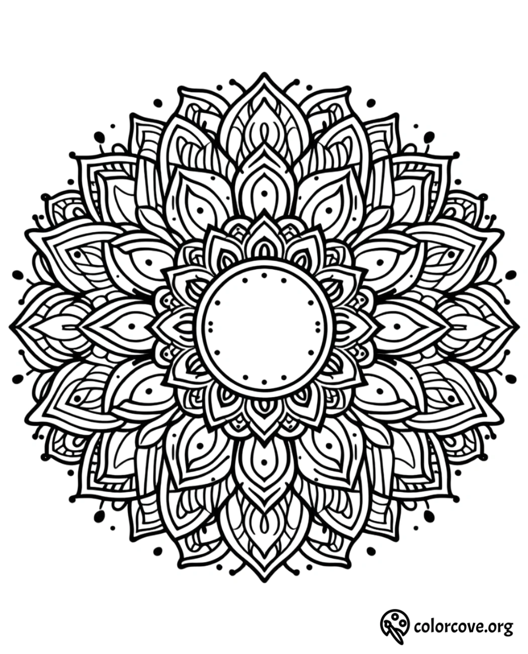 a black and white mandala