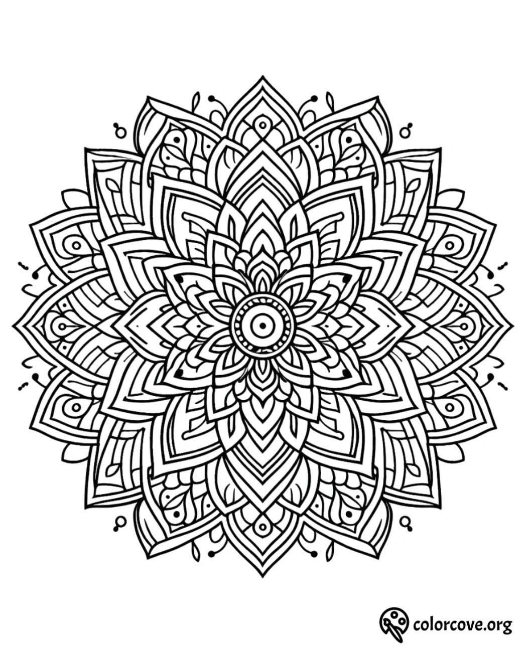 a black and white mandala