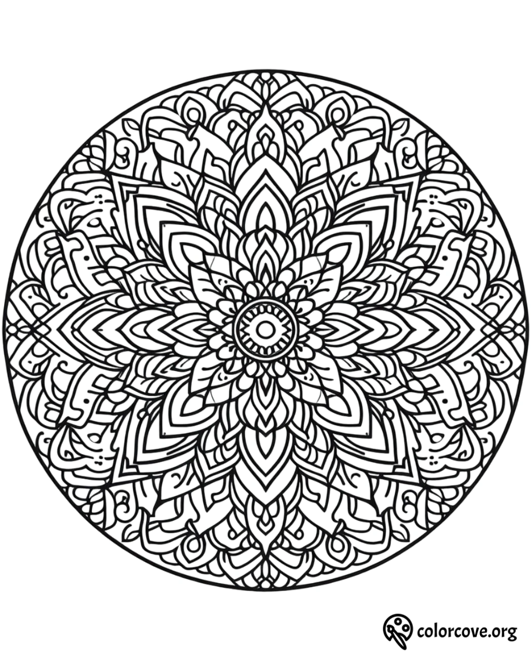 a black and white circular pattern