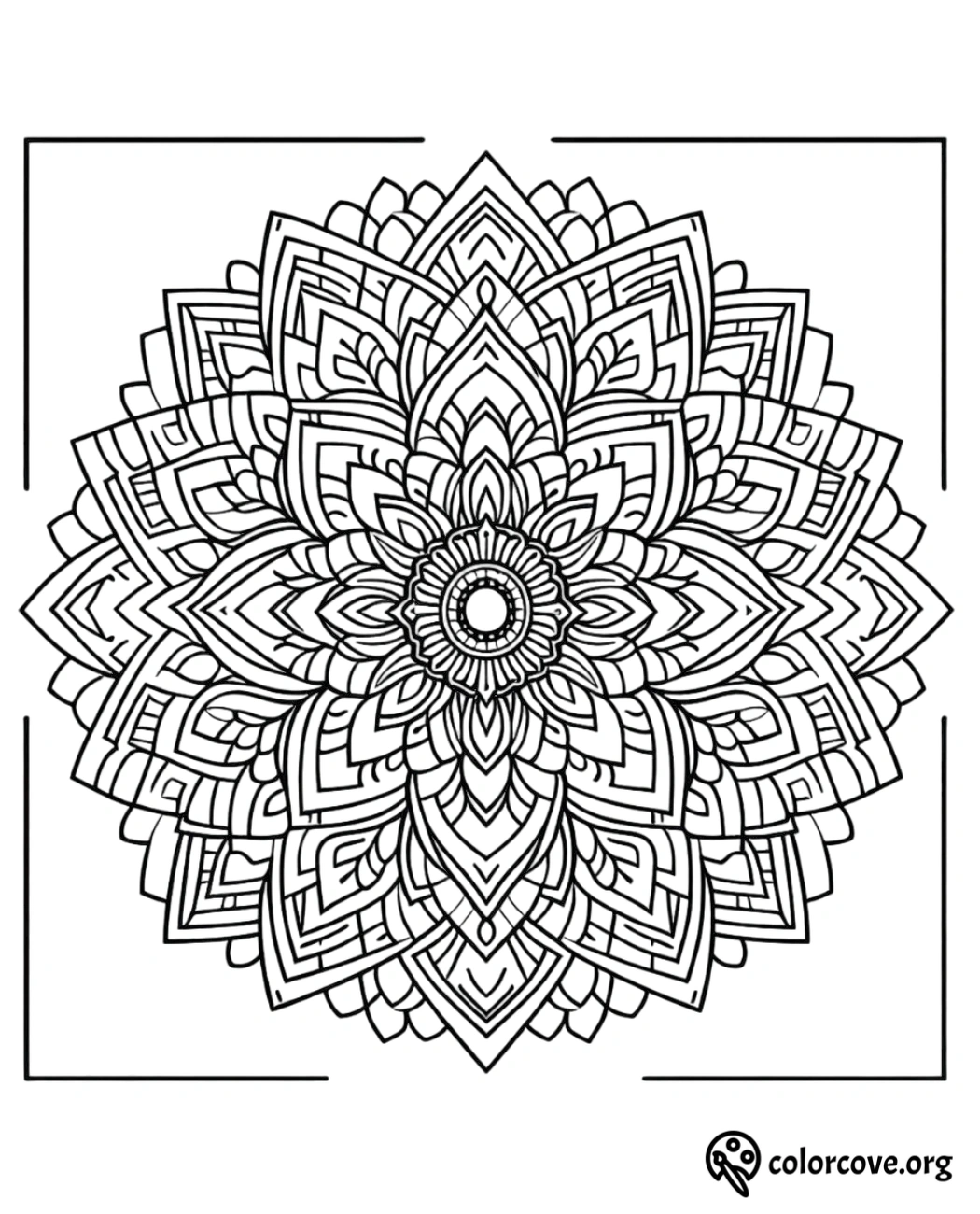 a black and white mandala