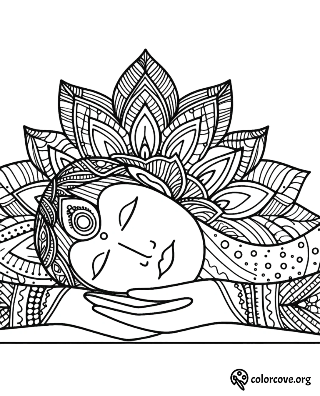 a drawing of a woman with her hands on her head