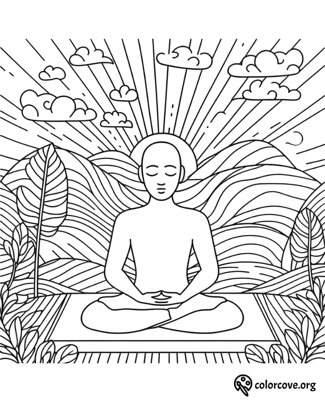 a person sitting in a lotus position