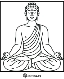 a drawing of a man sitting in a lotus position