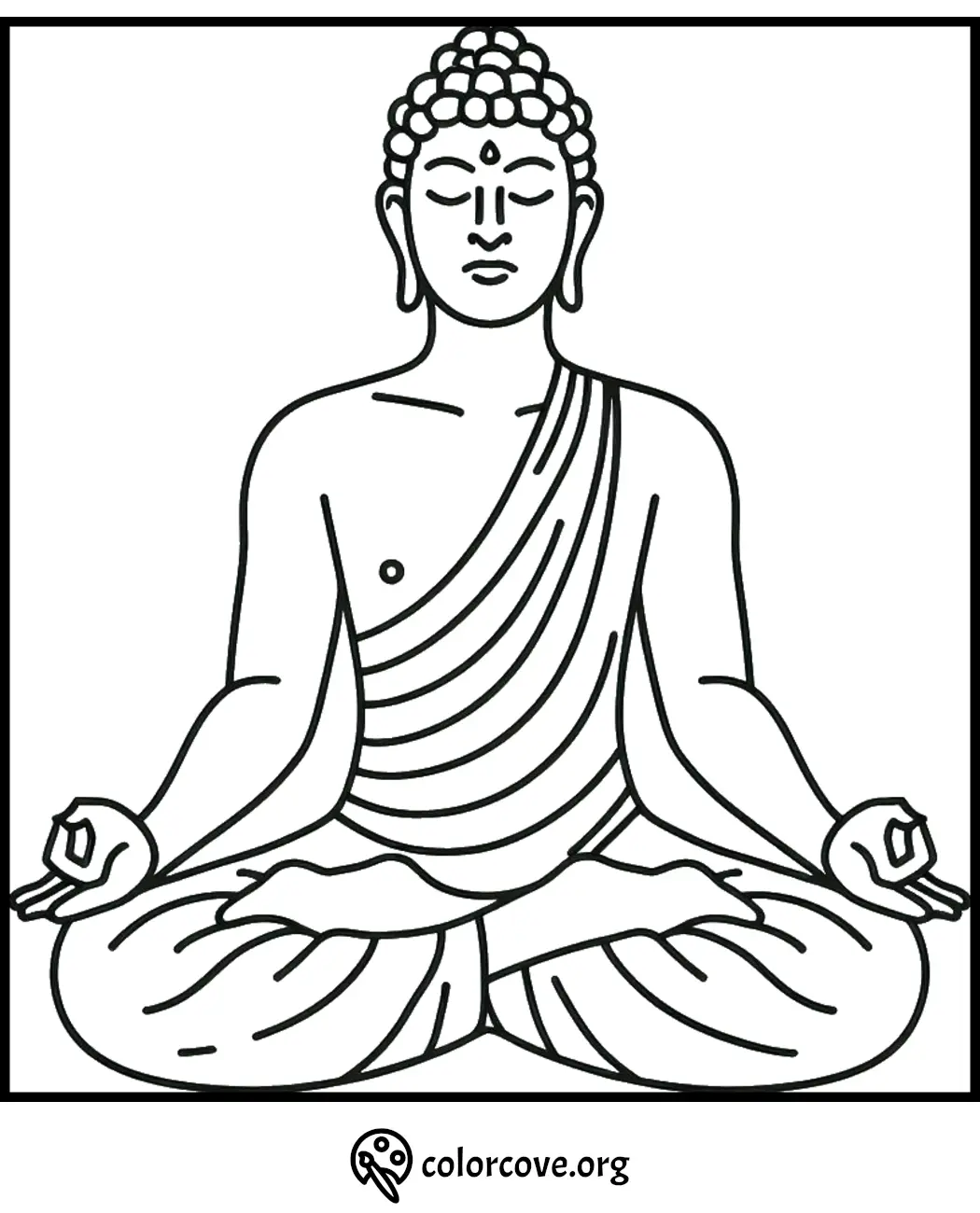 a drawing of a man sitting in a lotus position