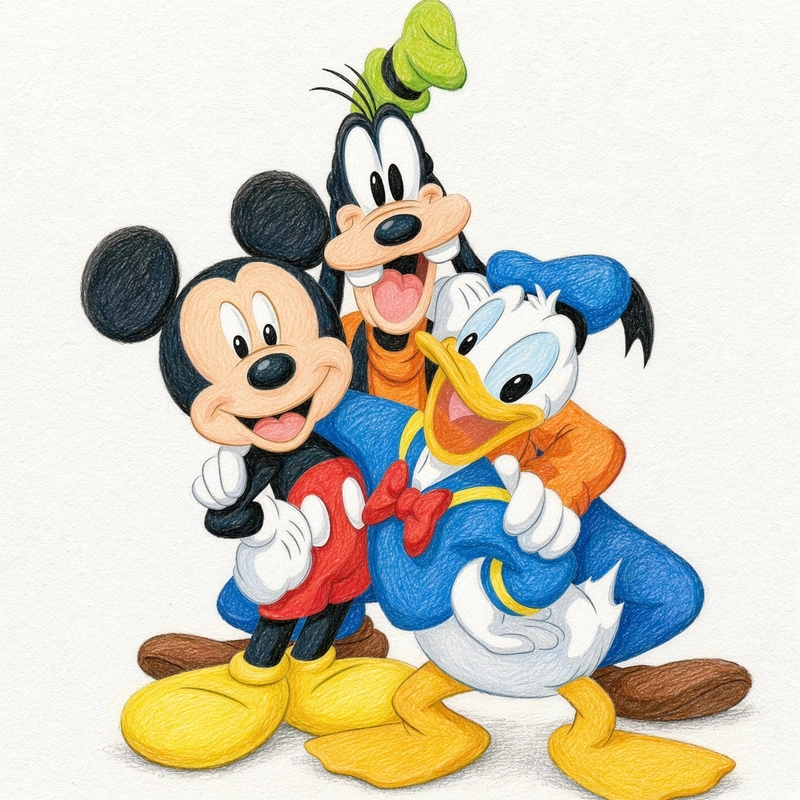 41 Mickey And Friends Coloring Pages: Retro Art