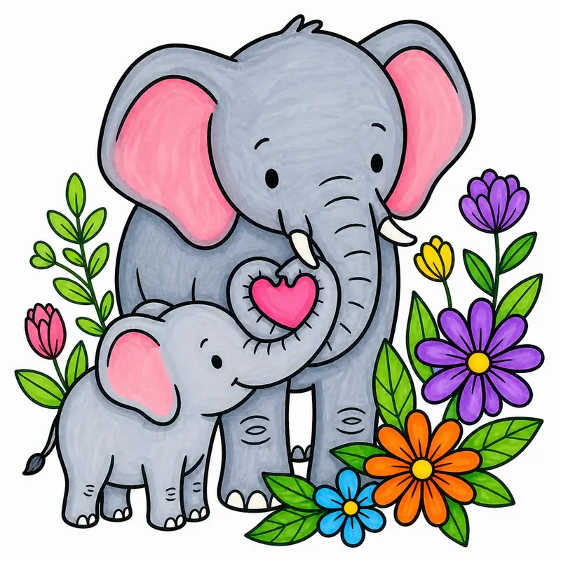 43 Mommy & Me Coloring Pages: Heartwarming Bonding Art