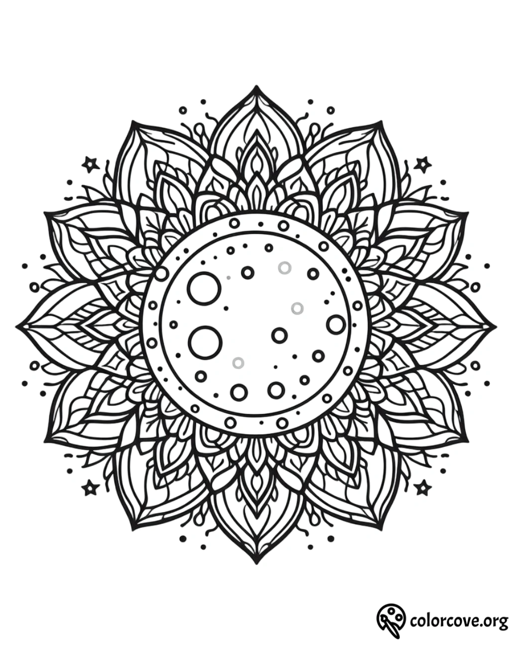 a black and white mandala