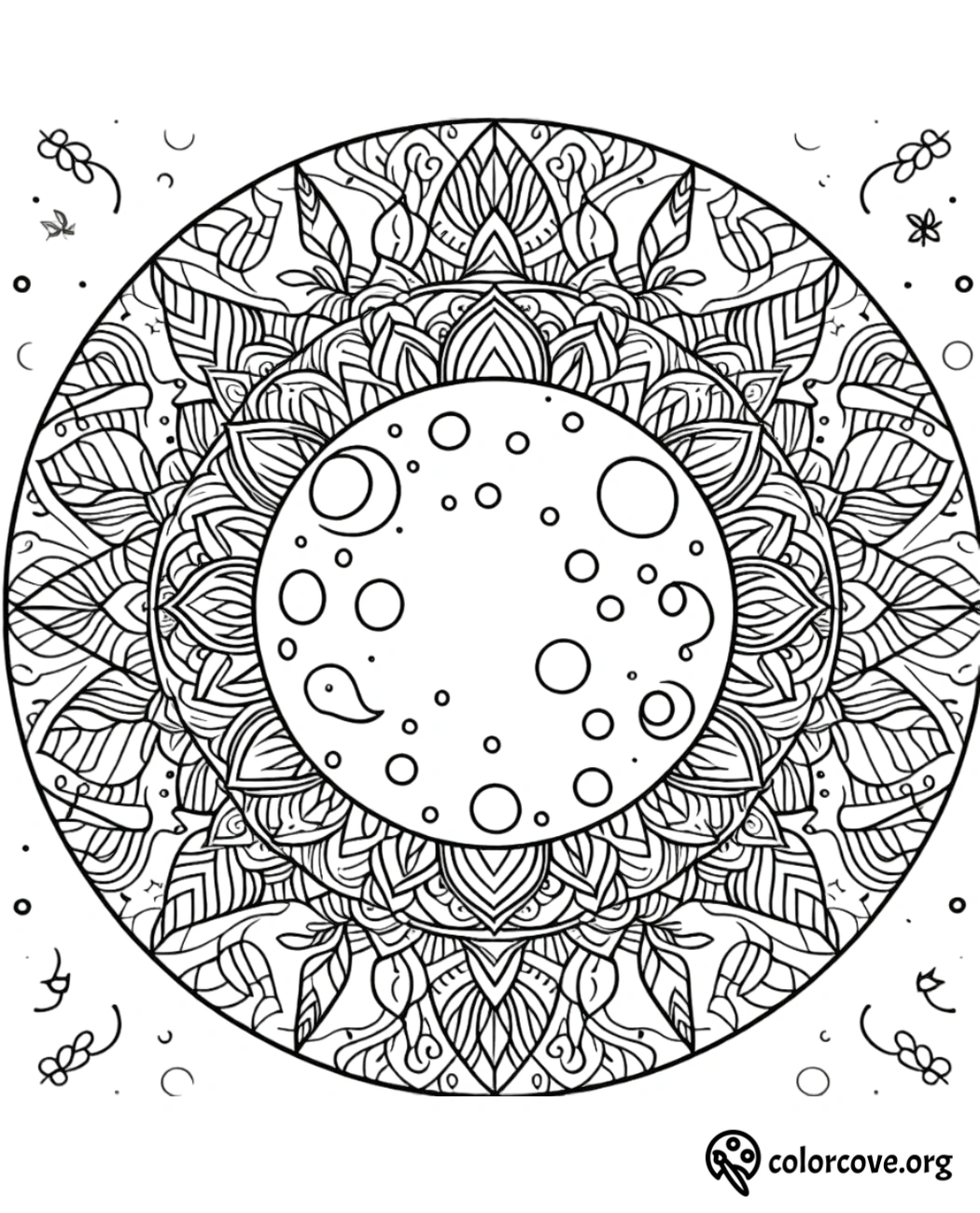 a black and white mandala